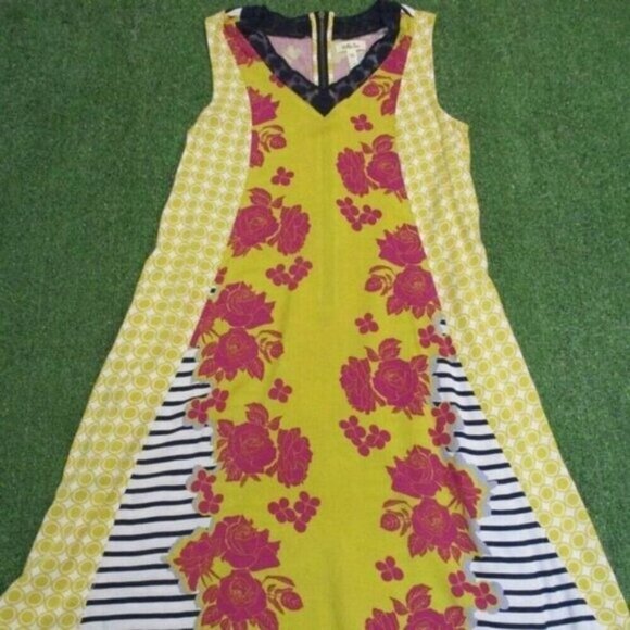 Matilda Jane Yellow Floral Golden Key Dress XS - Picture 2 of 5